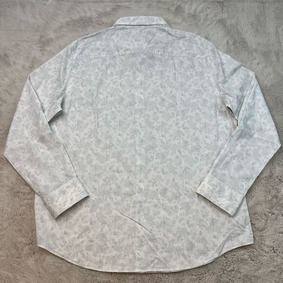Bugatchi Dress Shirt White Pattern Shaped Fit Comfort Stretch Button Up Size 3XL - Picture 8 of 9